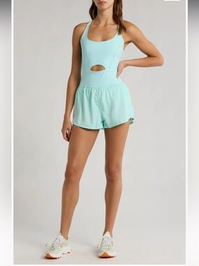 FP Movement by Free People Mint Cutout Romper